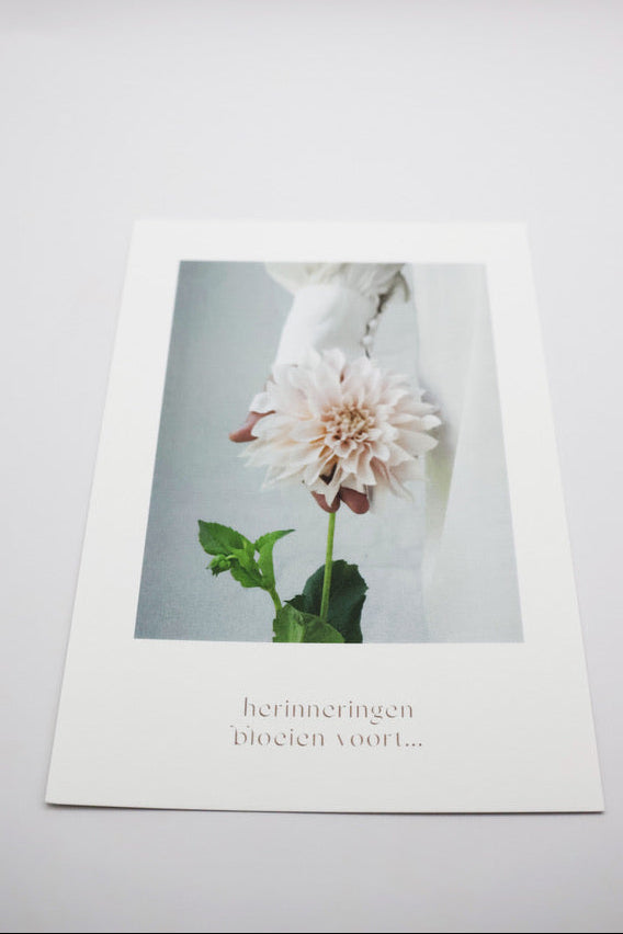 Troostkaart 'herinneringen bloeien voort...'