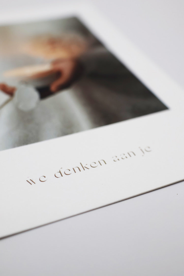 Troostkaart 'we denken aan je'